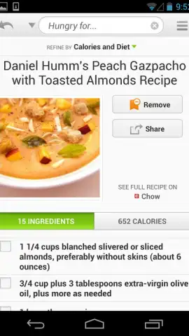 Recipes & Nutrition скриншот 1