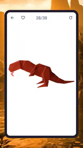 Origami dinosaurs paper shapes скриншот 7