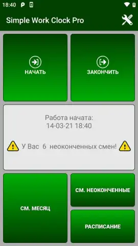 Simple Work Clock Pro скриншот 1