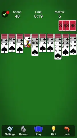 Spider Solitaire скриншот 11