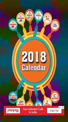 2018 Calendar скриншот 2