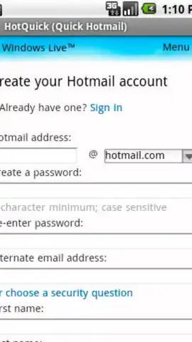 HotQuick (Quick Hotmail) скриншот 2
