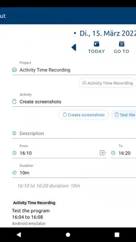 aTimeRecording - Online Time Tracking скриншот 2