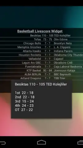 Basketball Livescore Widget скриншот 18