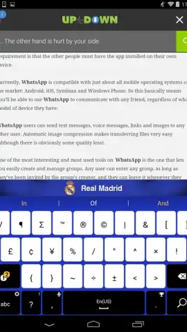 Real Madrid Official Keyboard скриншот 3
