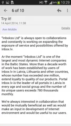 Inbox.lv скриншот 2