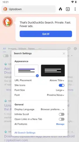 DuckDuckGo Private Browser скриншот 1