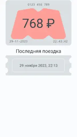 Баланс проездного скриншот 2