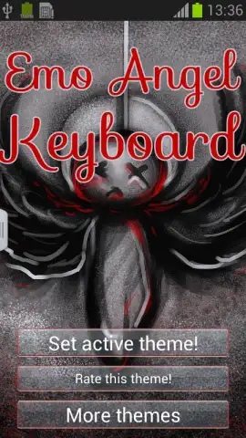 Emo Angel Keyboard скриншот 6