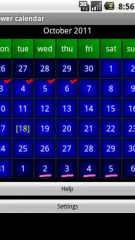 Flower calendar (free) скриншот 1