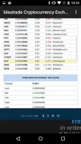bleutrade скриншот 2