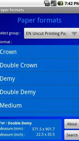 Paper Formats скриншот 4