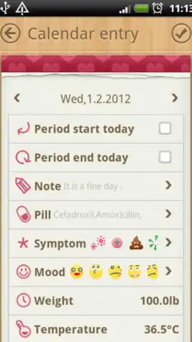Period Calendar скриншот 2