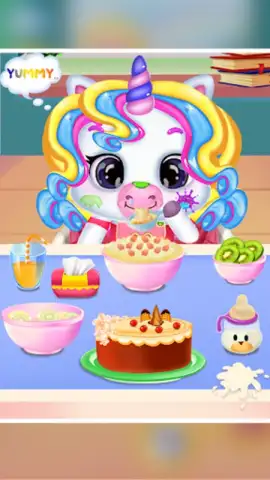 Newborn unicorn care game скриншот 1