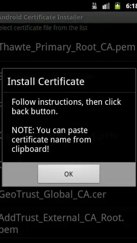 Android Certificate Installer скриншот 2