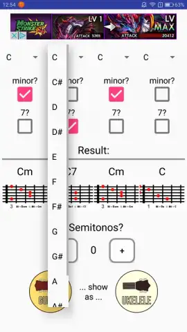 Chords Transposer Free скриншот 3