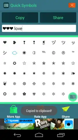 ASCII Text Symbols скриншот 3