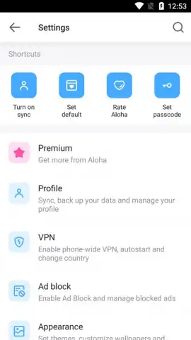 Aloha Browser Turbo скриншот 7
