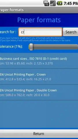 Paper Formats скриншот 1