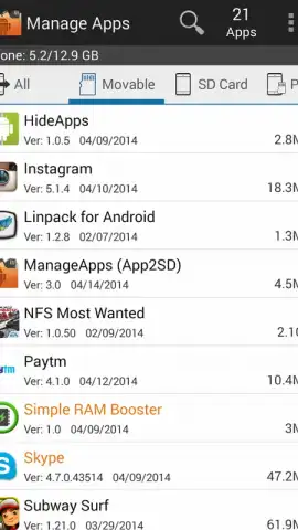Manage Apps (App 2 SD) скриншот 7