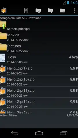 AndroZip File Manager скриншот 1