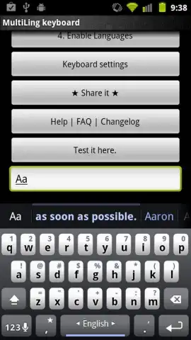 MultiLing Keyboard скриншот 7
