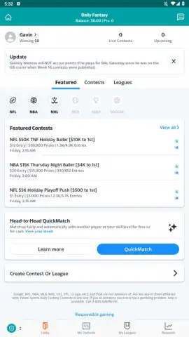 Yahoo Fantasy Sports скриншот 15