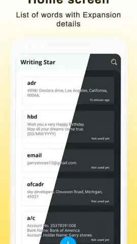 Writing Star: Text Expander & Auto-complete text скриншот 13