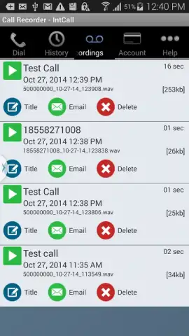 Call Recorder - IntCall скриншот 4