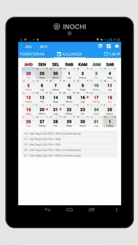 Indonesia Calendar скриншот 1