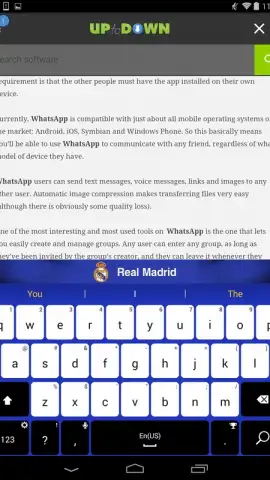 Real Madrid Official Keyboard скриншот 1