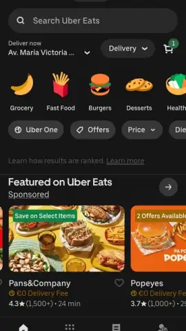 Uber Eats скриншот 5