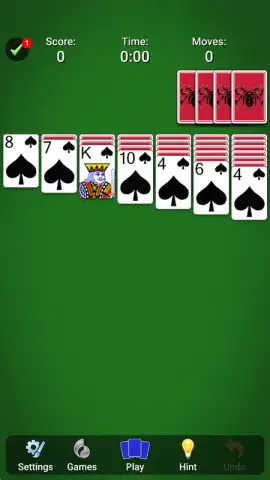 Spider Solitaire скриншот 8