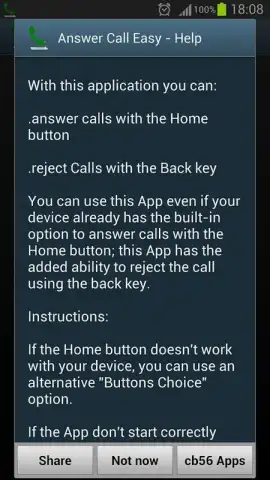 Answer Call Easy скриншот 1