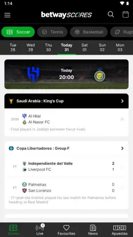 Betway Scores скриншот 1
