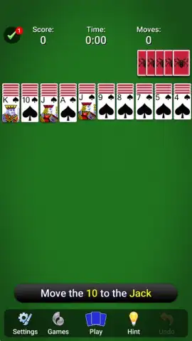 Spider Solitaire скриншот 10