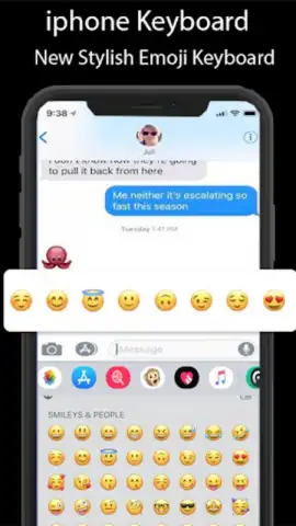 iphone keyboard : iOS Emojis скриншот 1
