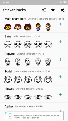 Undertale & Deltarune Stickers for WhatsApp скриншот 1