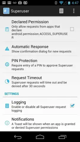 Superuser (for Android 4) скриншот 2
