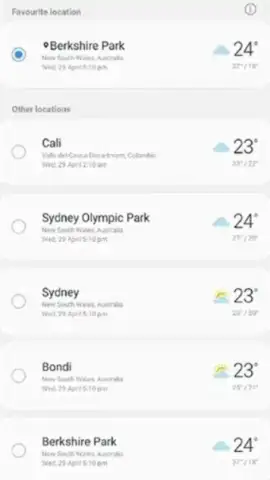 Samsung Weather скриншот 3