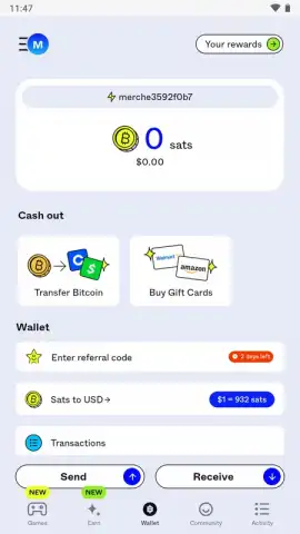 ZBD: Earn Bitcoin Rewards скриншот 1