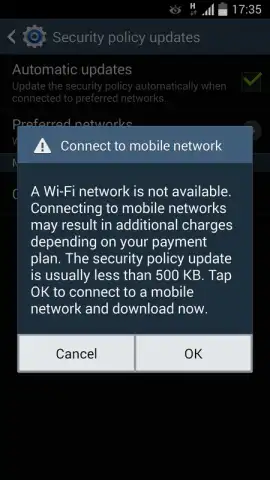 Samsung Security Policy Update скриншот 2