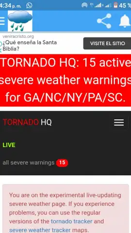 Alertas de tormentas y tiempo severo en vivo скриншот 1