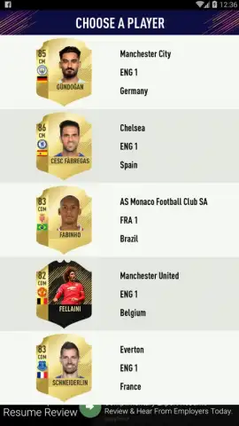 FUT 18 DRAFT скриншот 3