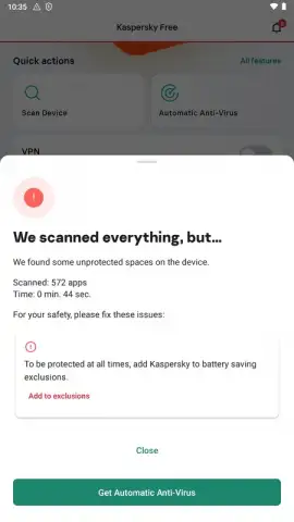Kaspersky Antivirus & VPN скриншот 9