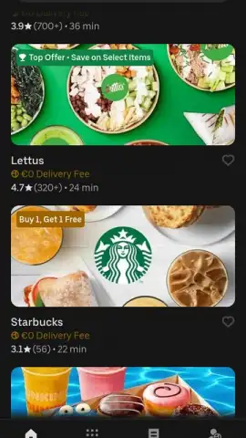 Uber Eats скриншот 9