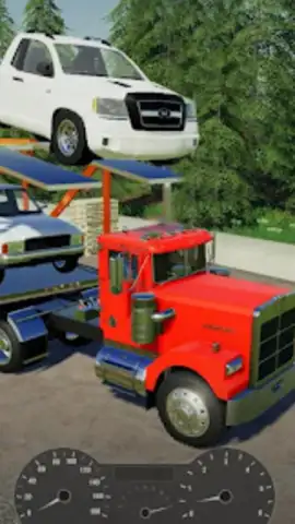 Truck Car Transport Trailer Games скриншот 1