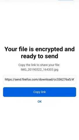 Firefox Send скриншот 6