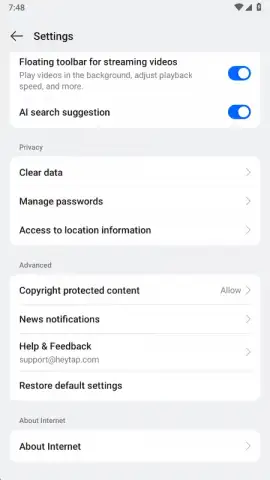 Internet Browser скриншот 9