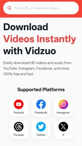 Download Videos from All Social Media - Vidzuo скриншот 1